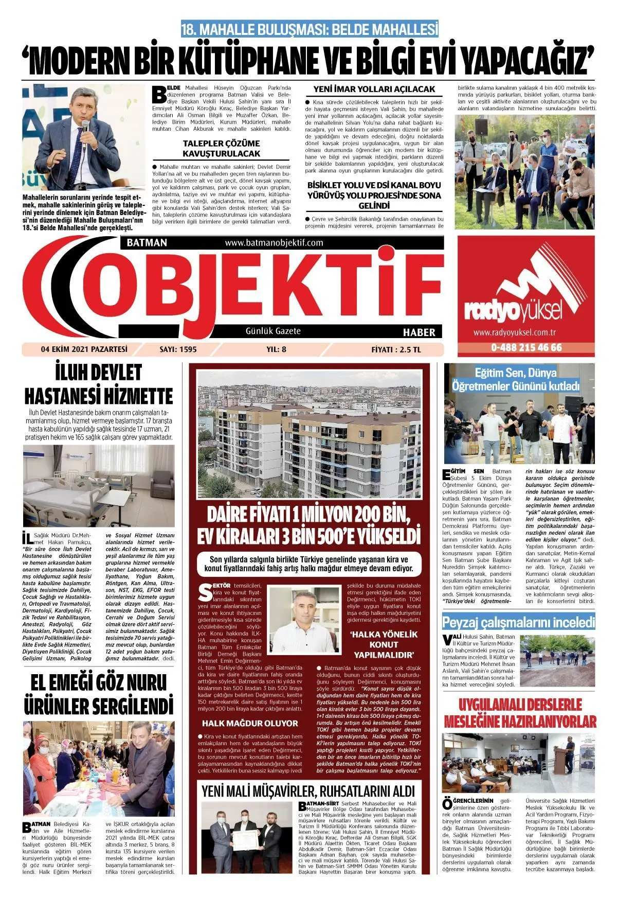 03.10.2021 tarihli sayı, 1. sayfa