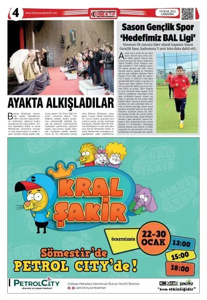 18.01.2022 tarihli sayı, 1. sayfa