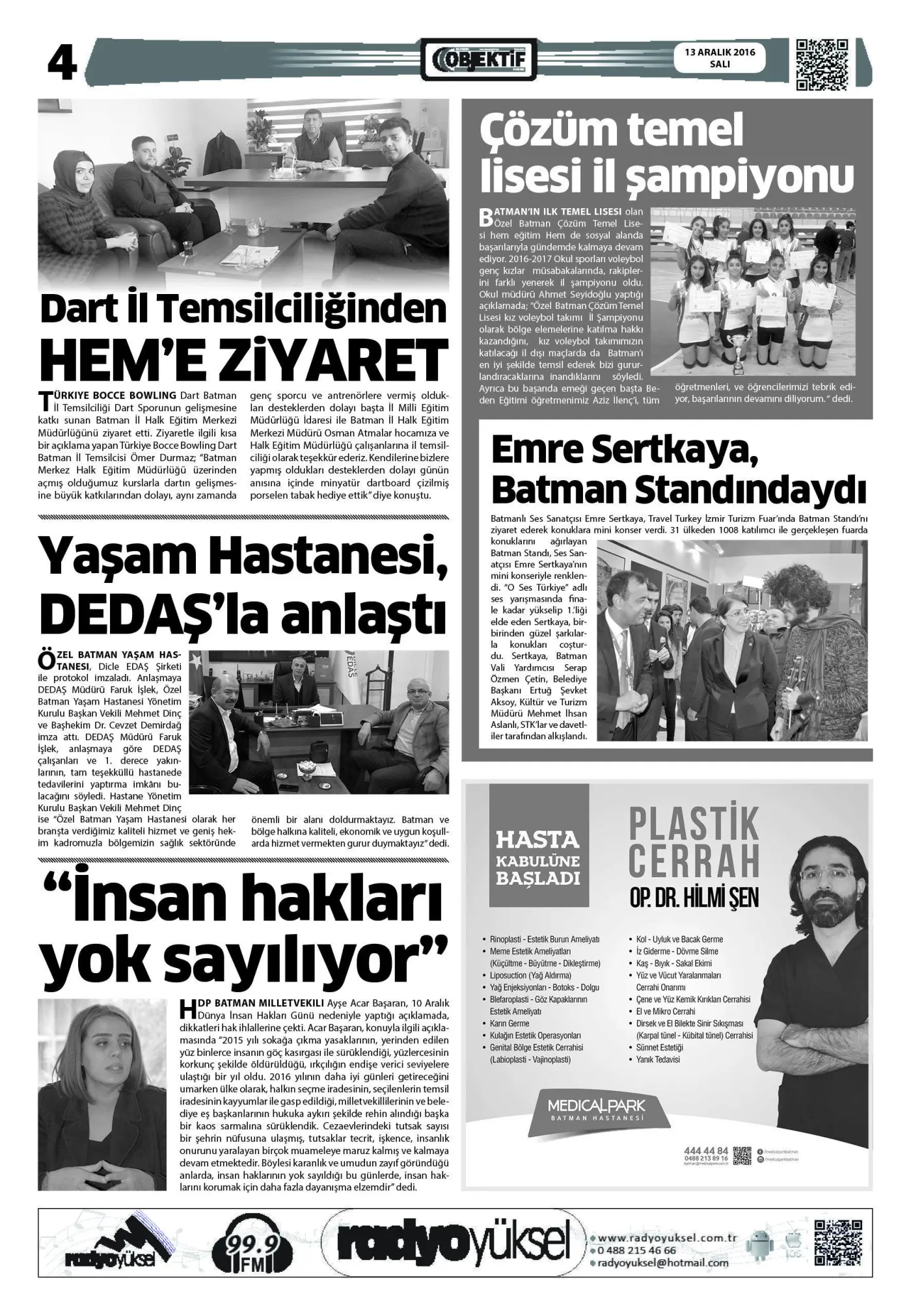 13.12.2016 tarihli sayı, 1. sayfa
