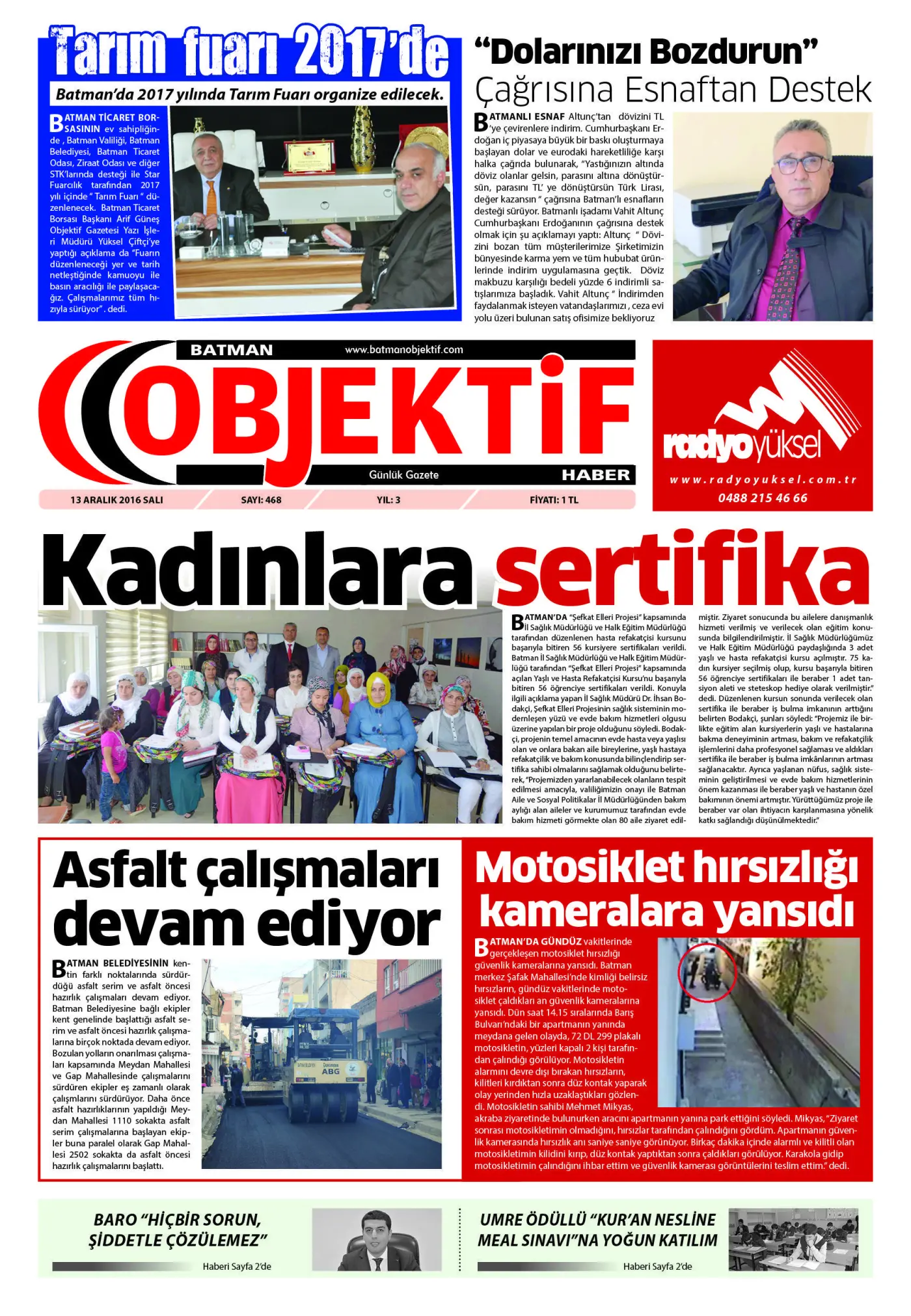 13.12.2016 tarihli sayı, 2. sayfa