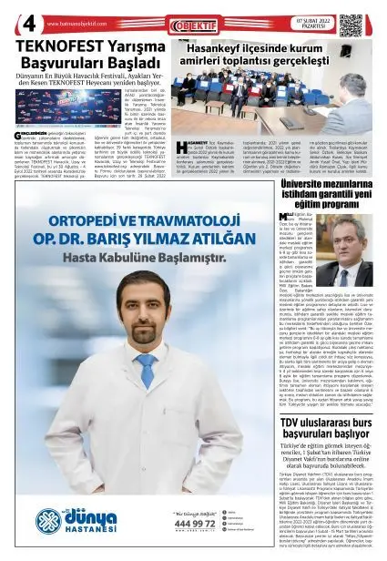 06.02.2022 tarihli sayı, 1. sayfa
