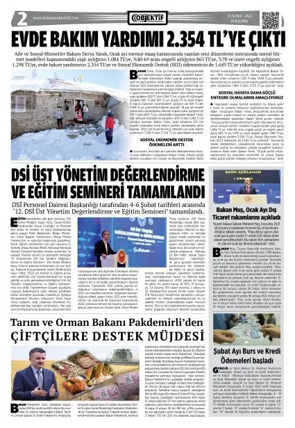 09.02.2022 tarihli sayı, 2. sayfa