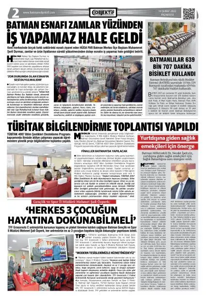 14.02.2022 tarihli sayı, 2. sayfa