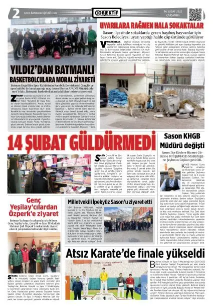17.02.2022 tarihli sayı, 1. sayfa