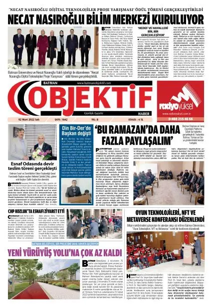 02.03.2022 tarihli sayı, 1. sayfa