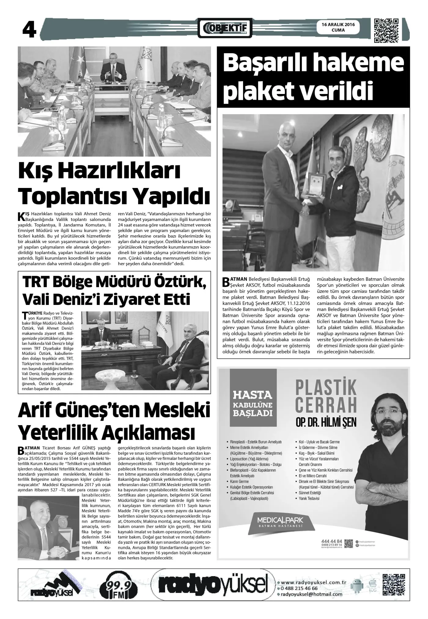 18.12.2016 tarihli sayı, 4. sayfa