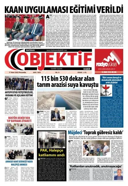 17.03.2022 tarihli sayı, 1. sayfa