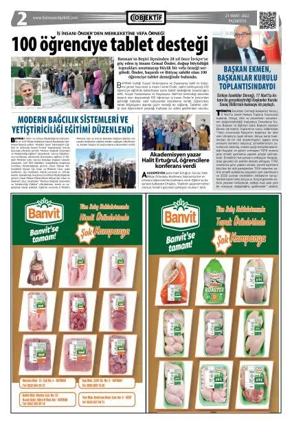 21.03.2022 tarihli sayı, 2. sayfa
