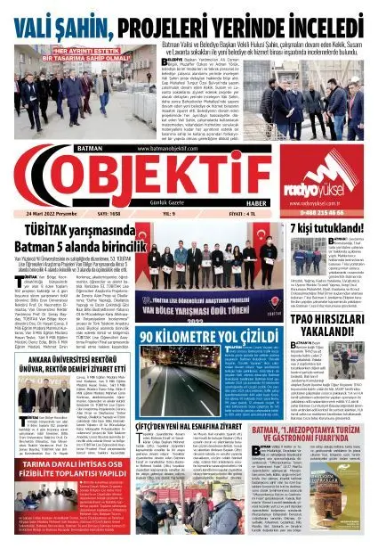 24.03.2022 tarihli sayı, 1. sayfa