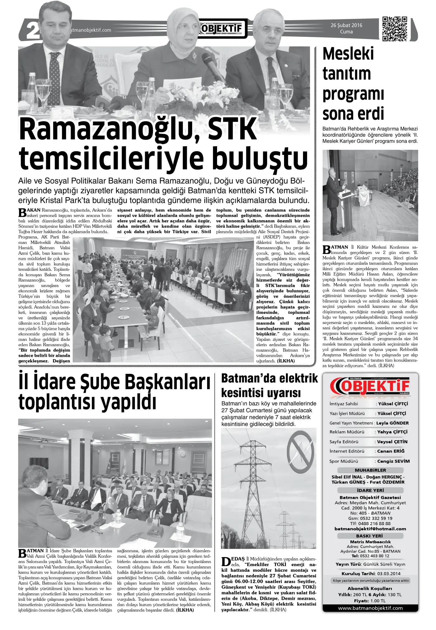 26.02.2016 tarihli sayı, 2. sayfa