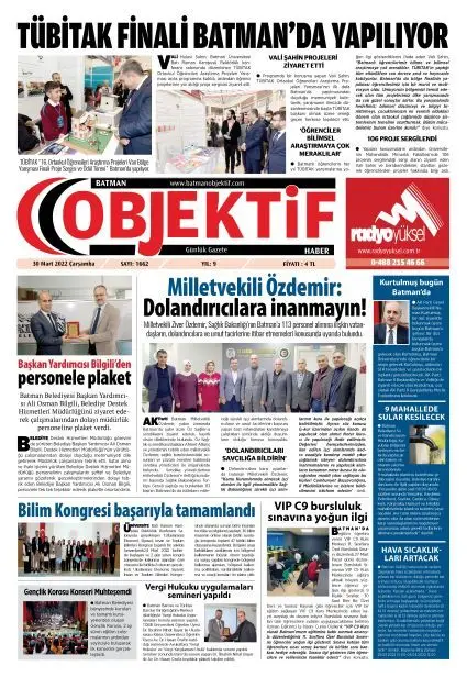 29.03.2022 tarihli sayı, 1. sayfa