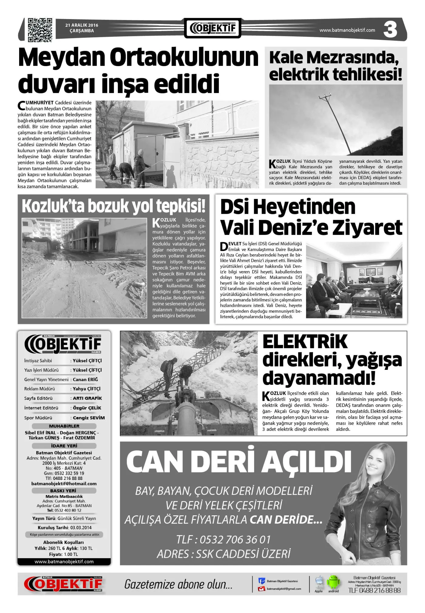 20.12.2016 tarihli sayı, 3. sayfa