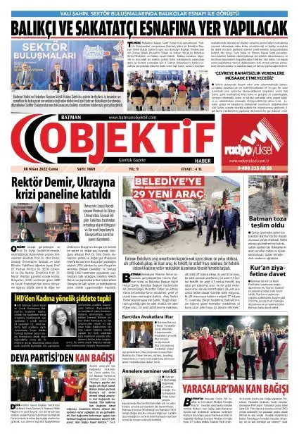 10.04.2022 tarihli sayı, 1. sayfa