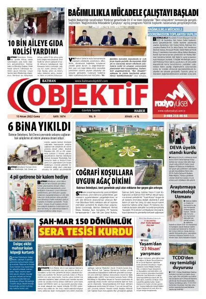 16.04.2022 tarihli sayı, 1. sayfa