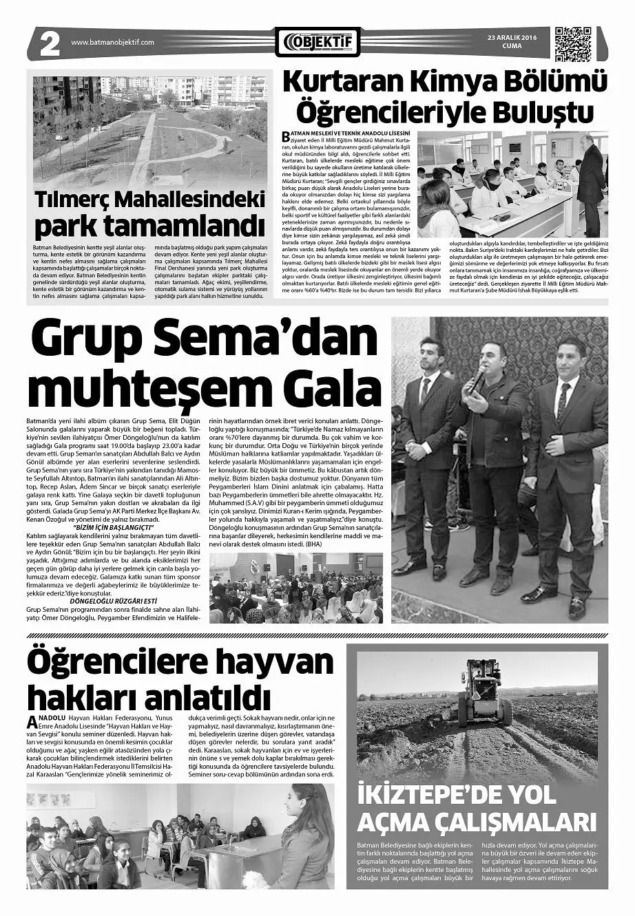 22.12.2016 tarihli sayı, 2. sayfa