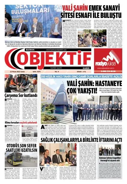 24.04.2022 tarihli sayı, 1. sayfa