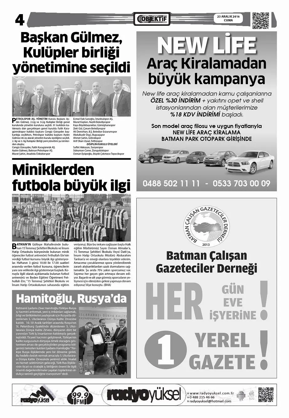 22.12.2016 tarihli sayı, 4. sayfa