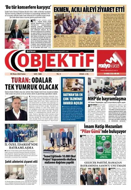 06.05.2022 tarihli sayı, 1. sayfa