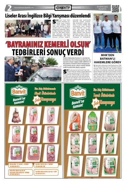 09.05.2022 tarihli sayı, 2. sayfa
