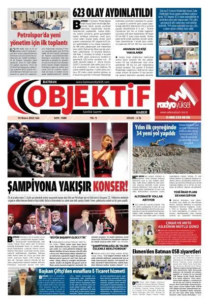 10.05.2022 tarihli sayı, 1. sayfa