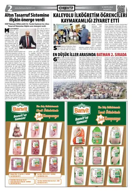 15.05.2022 tarihli sayı, 2. sayfa