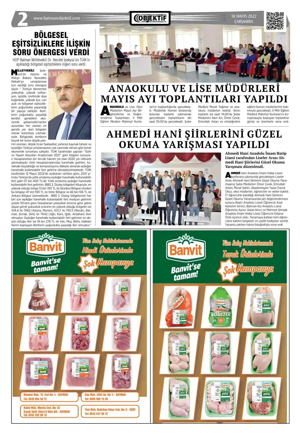 18.05.2022 tarihli sayı, 2. sayfa