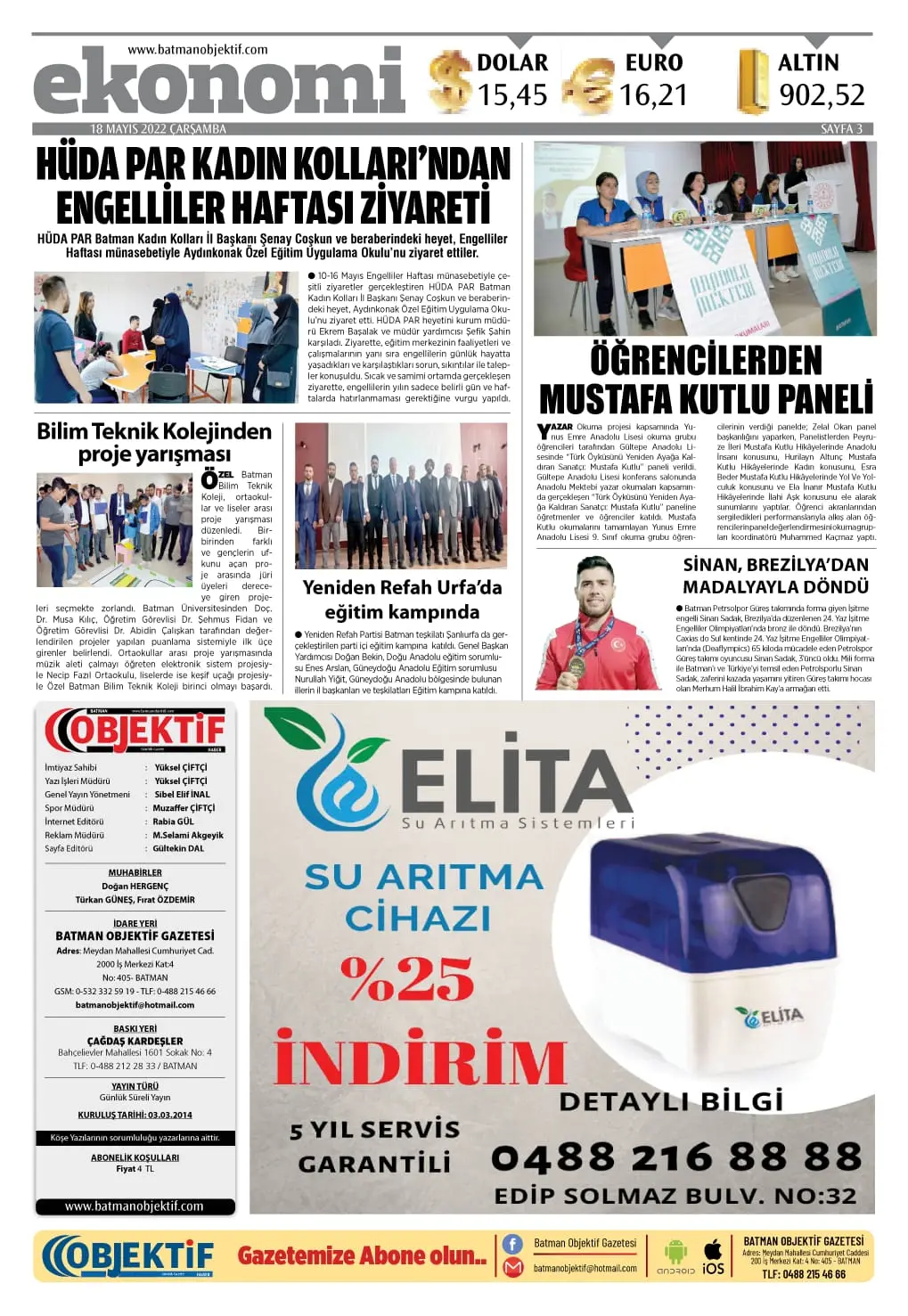 18.05.2022 tarihli sayı, 3. sayfa