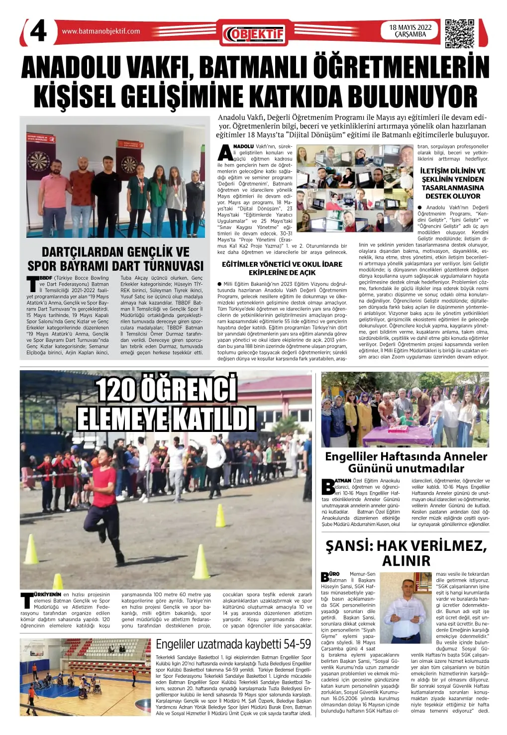 18.05.2022 tarihli sayı, 4. sayfa