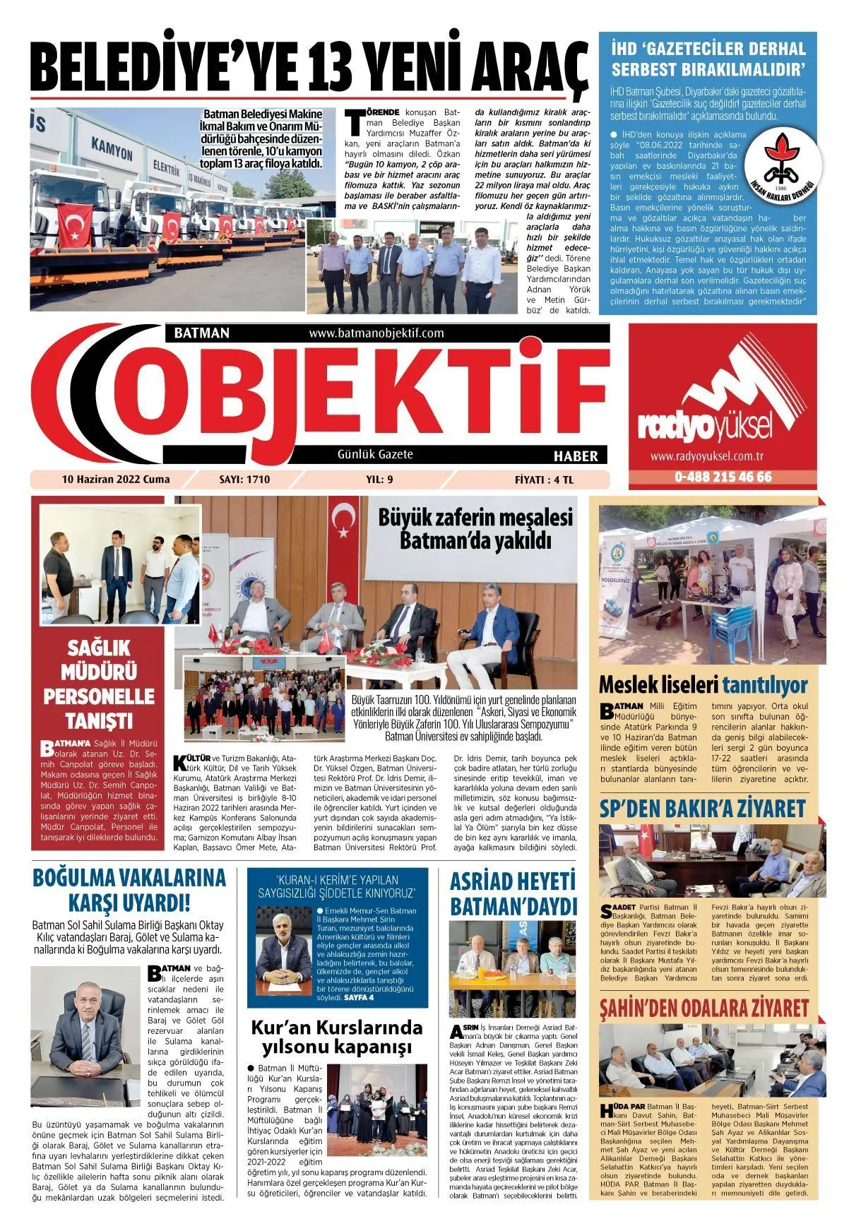 11.06.2022 tarihli sayı, 1. sayfa