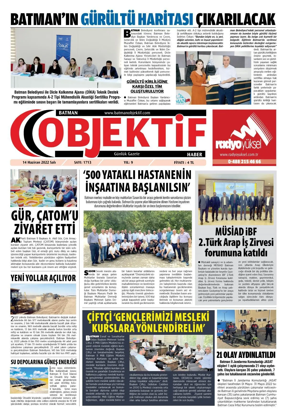15.06.2022 tarihli sayı, 1. sayfa