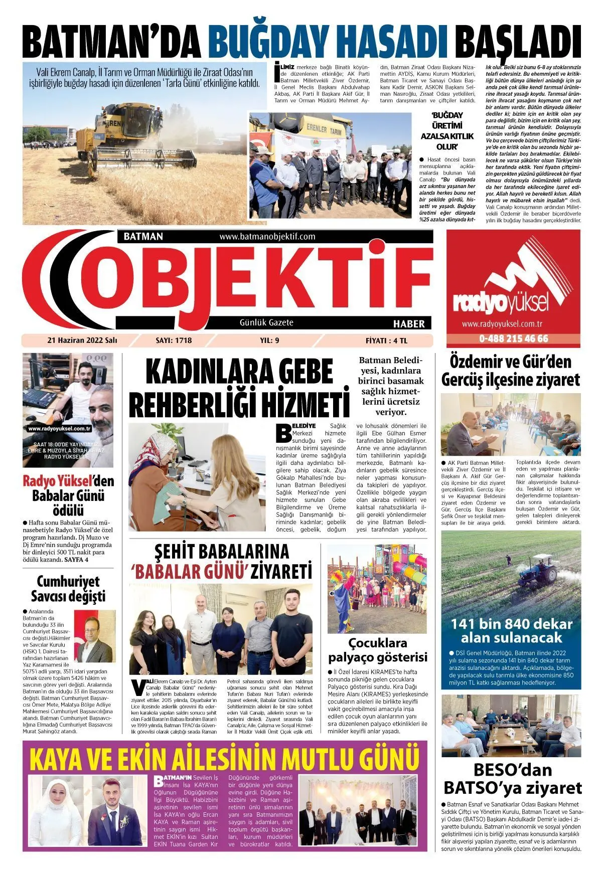 22.06.2022 tarihli sayı, 1. sayfa