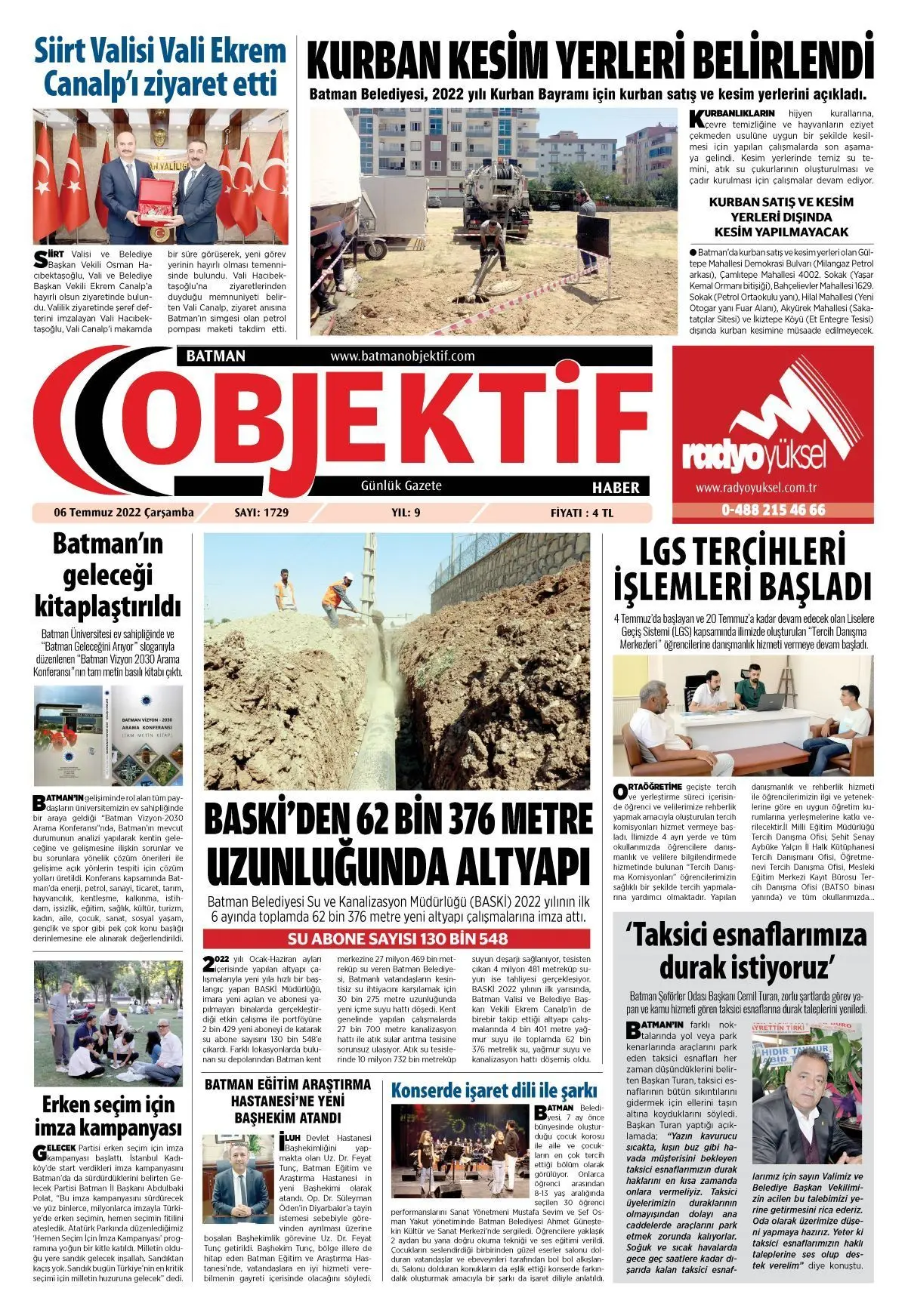 07.07.2022 tarihli sayı, 1. sayfa