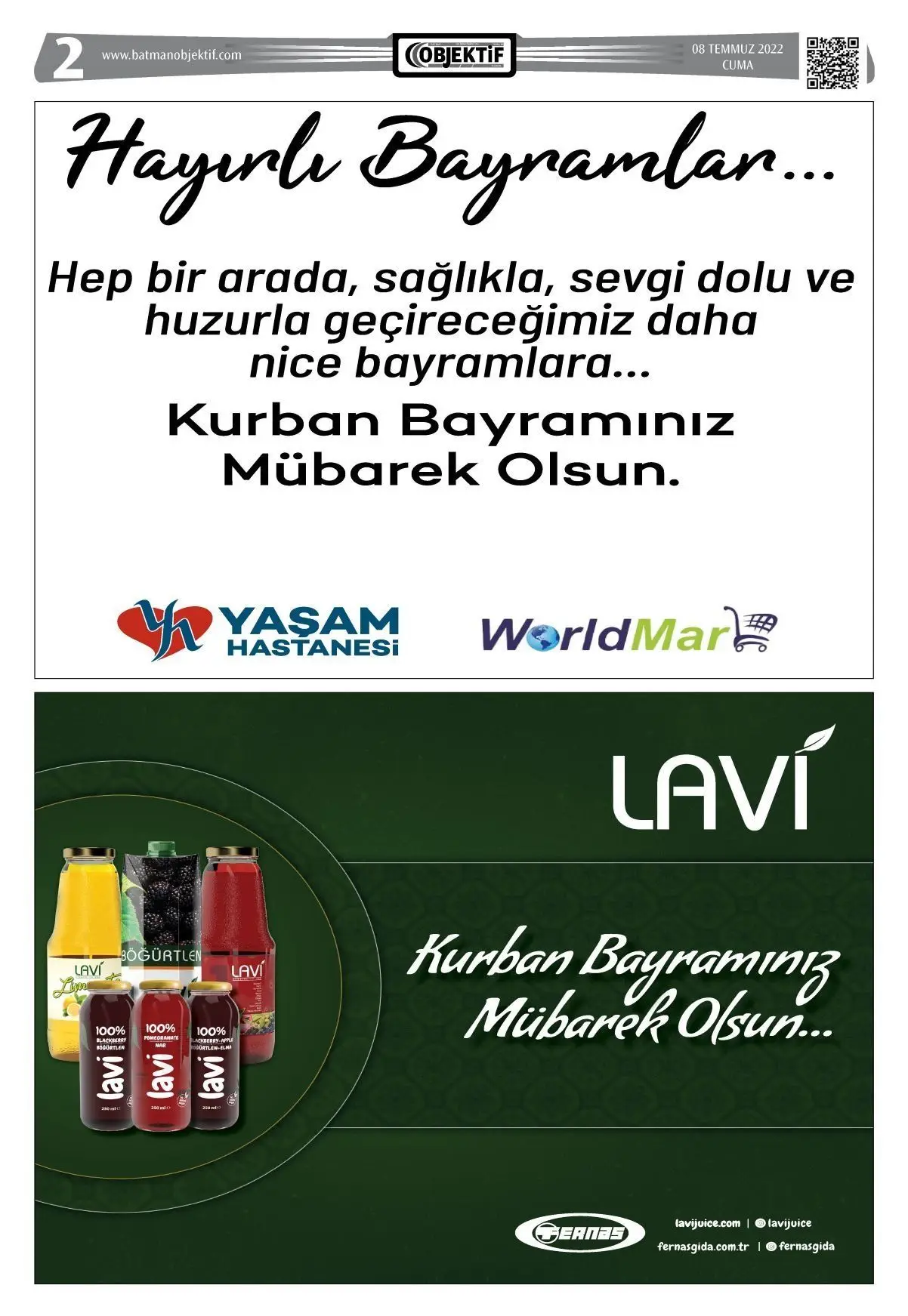 13.07.2022 tarihli sayı, 2. sayfa
