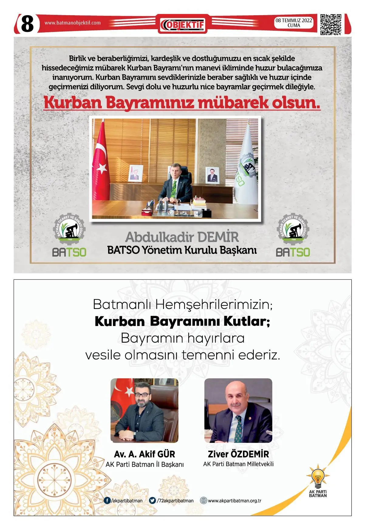 13.07.2022 tarihli sayı, 8. sayfa
