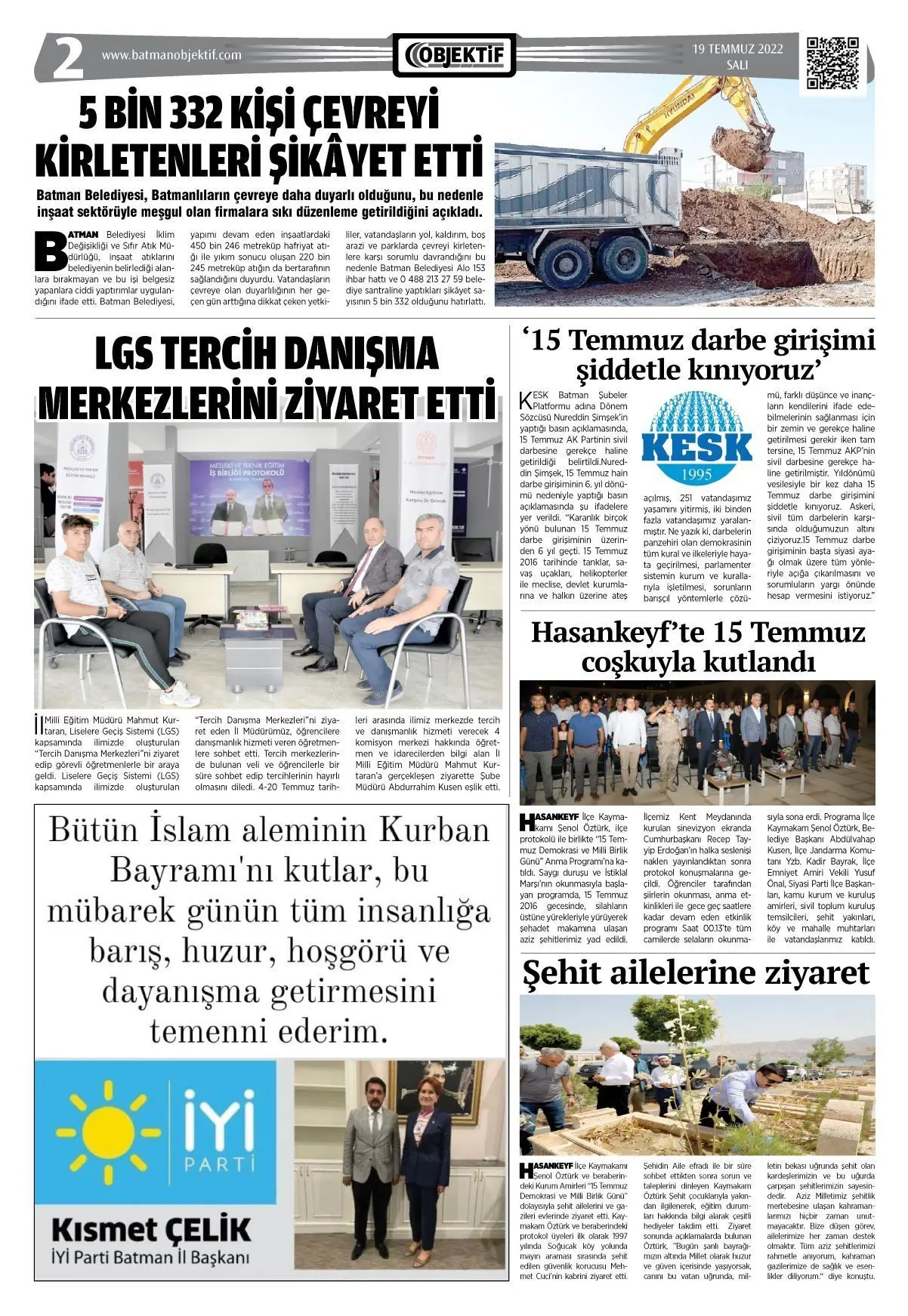 18.07.2022 tarihli sayı, 2. sayfa