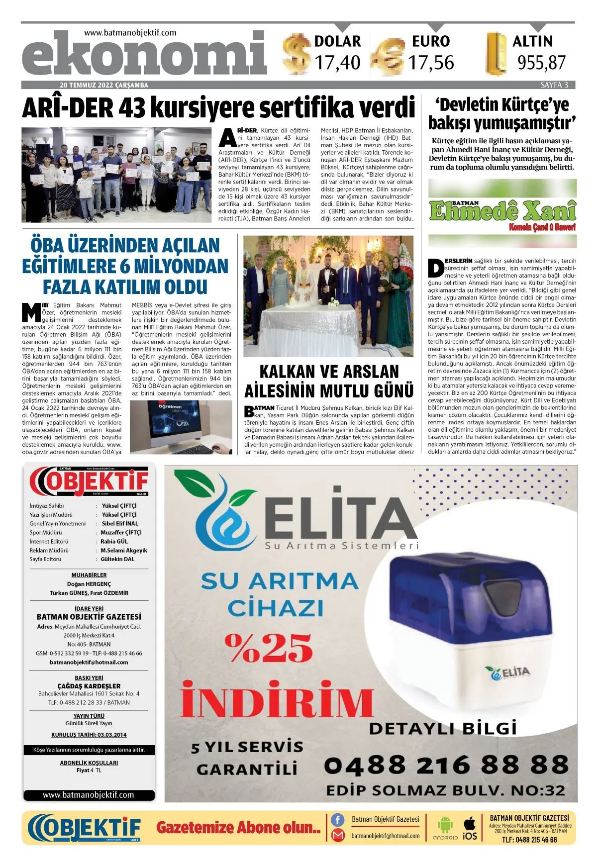 19.07.2022 tarihli sayı, 3. sayfa