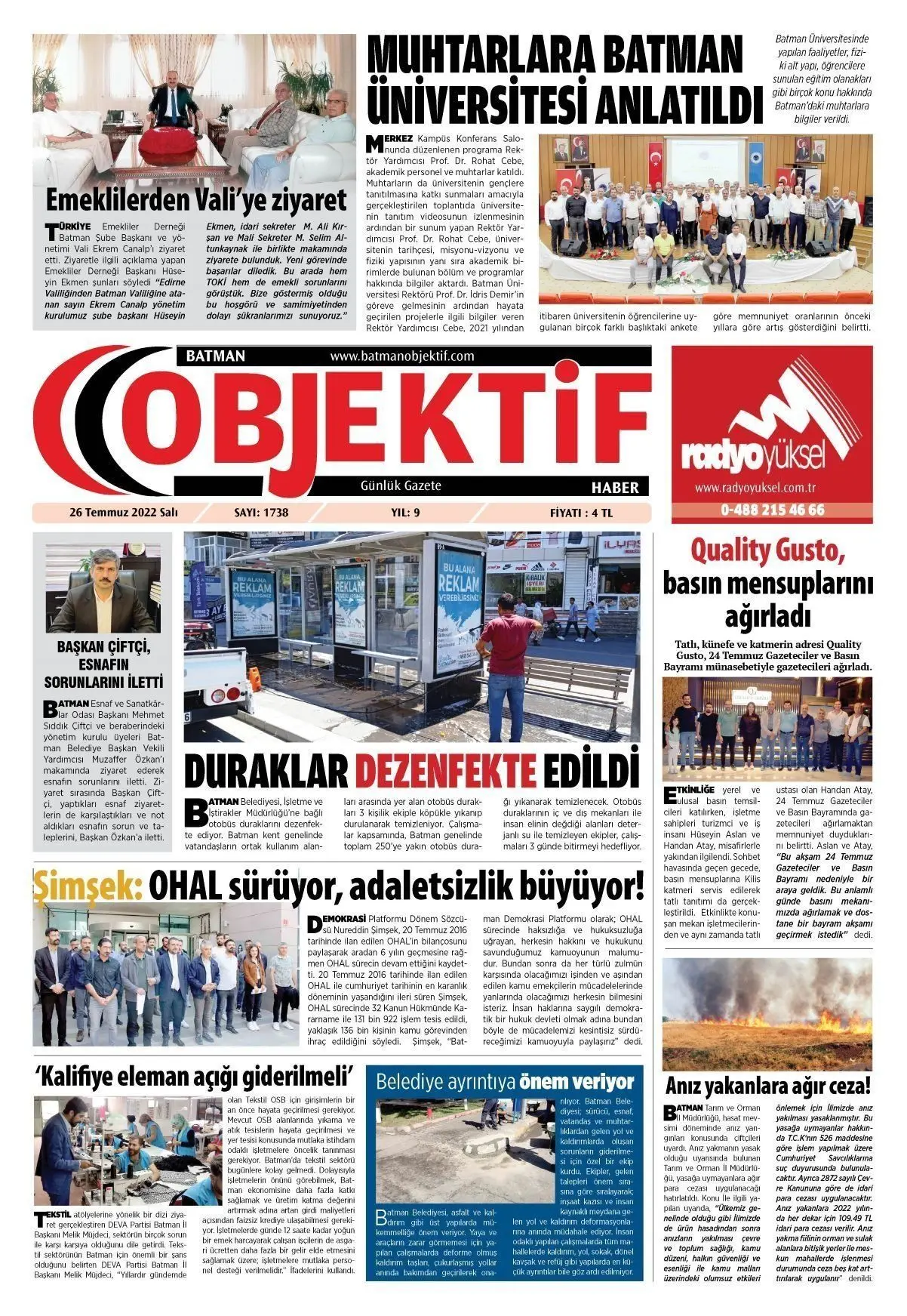 27.07.2022 tarihli sayı, 1. sayfa