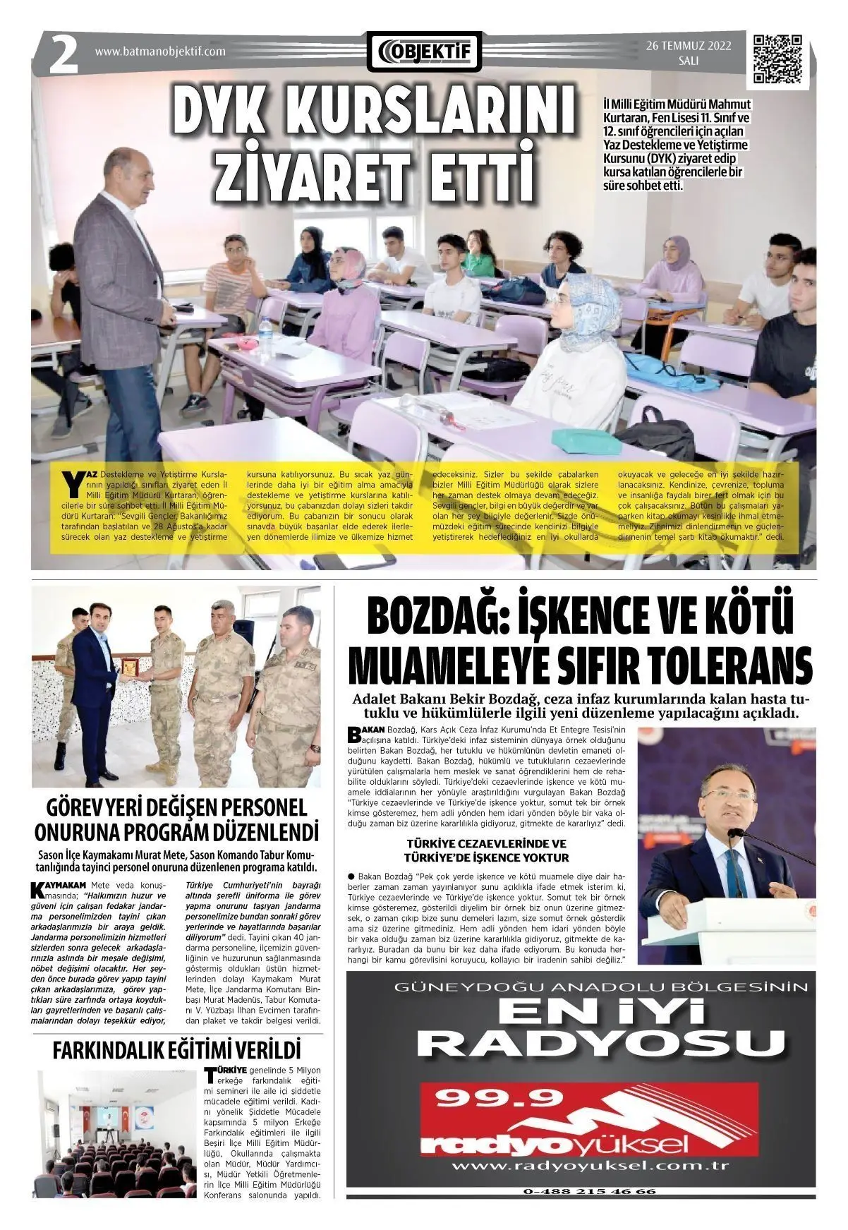 27.07.2022 tarihli sayı, 2. sayfa
