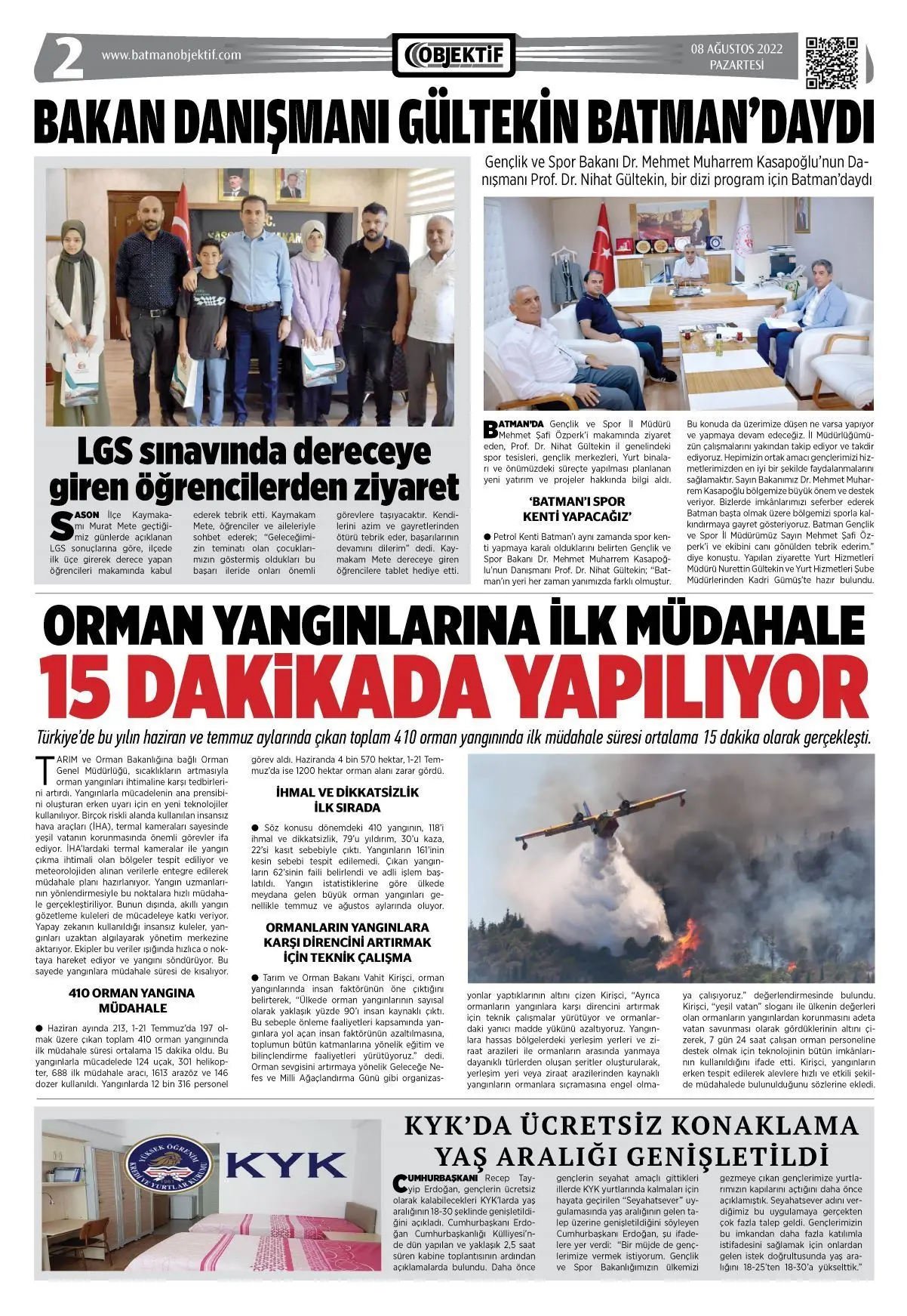08.08.2022 tarihli sayı, 2. sayfa