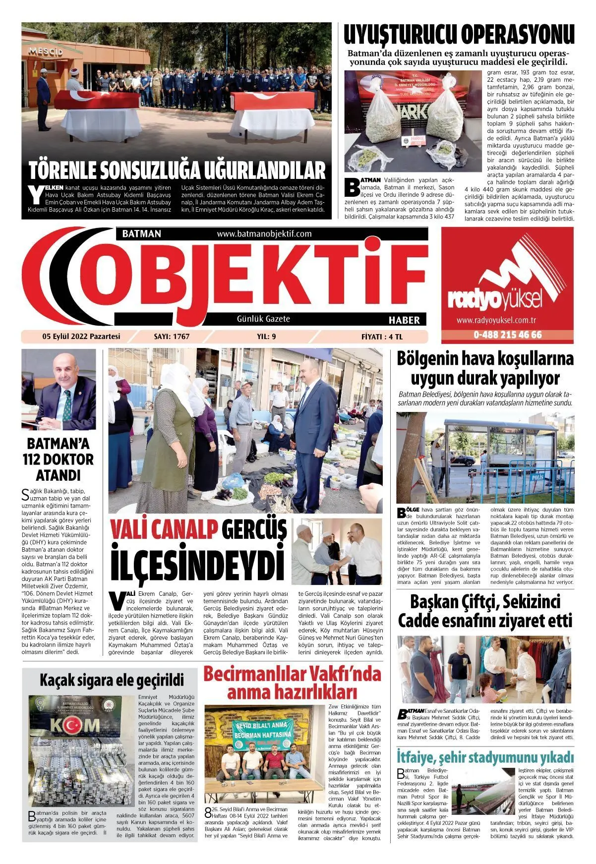 04.09.2022 tarihli sayı, 1. sayfa