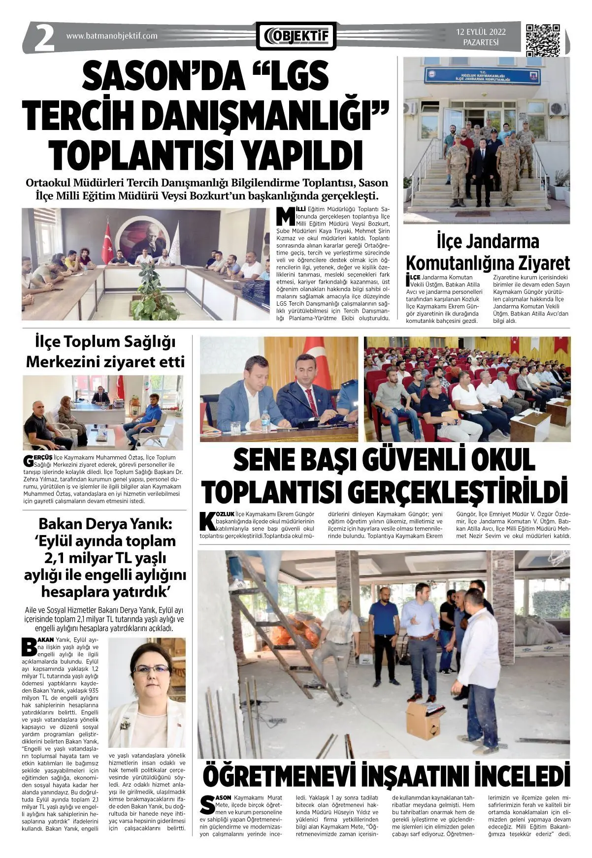14.09.2022 tarihli sayı, 2. sayfa