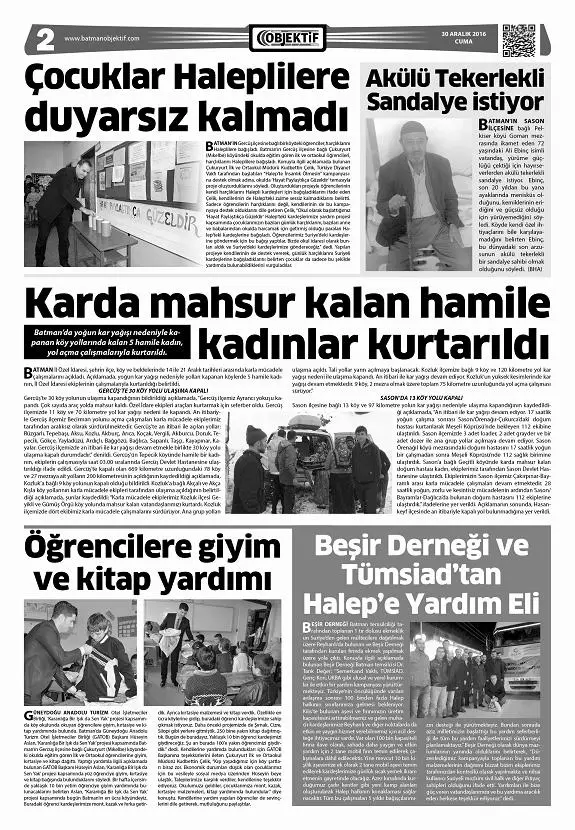 30.12.2016 tarihli sayı, 2. sayfa