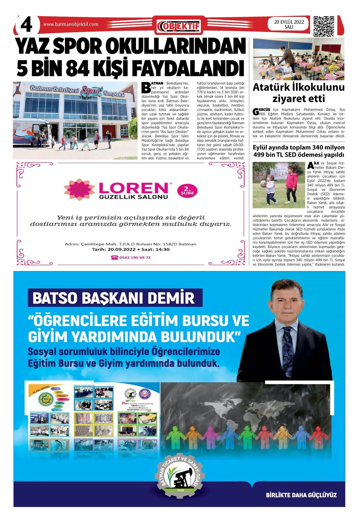 20.09.2022 tarihli sayı, 4. sayfa