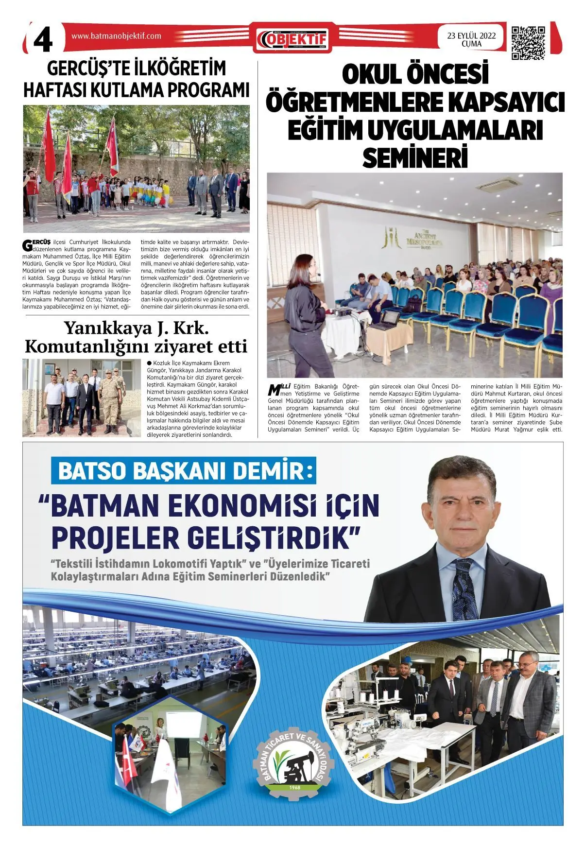 23.09.2022 tarihli sayı, 4. sayfa