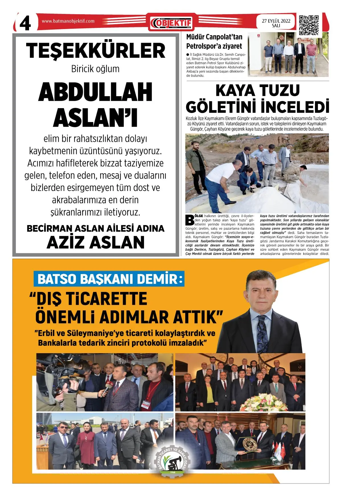 27.09.2022 tarihli sayı, 4. sayfa