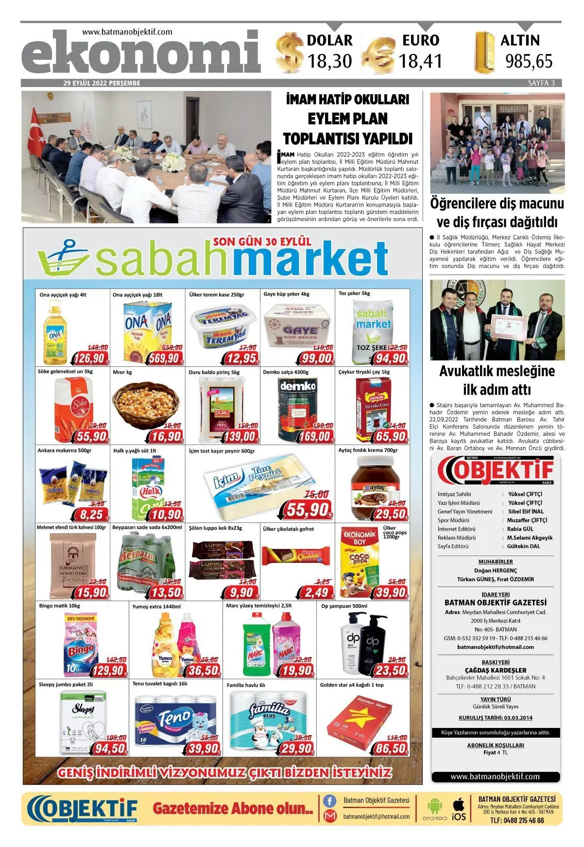 29.09.2022 tarihli sayı, 3. sayfa