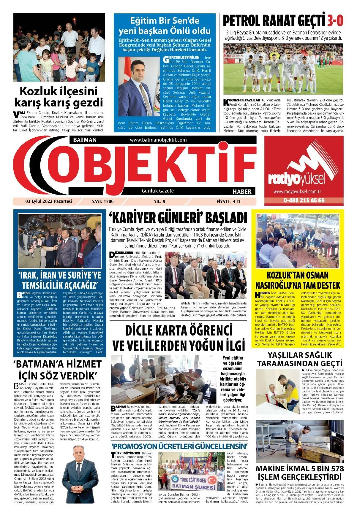 02.10.2022 tarihli sayı, 1. sayfa
