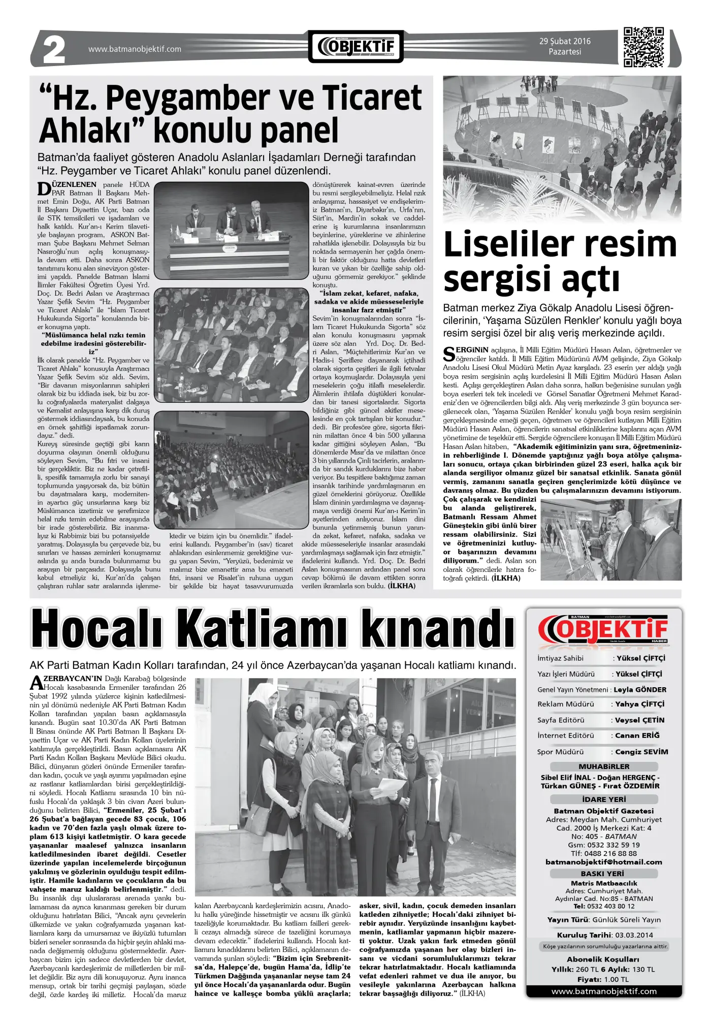 28.02.2016 tarihli sayı, 2. sayfa