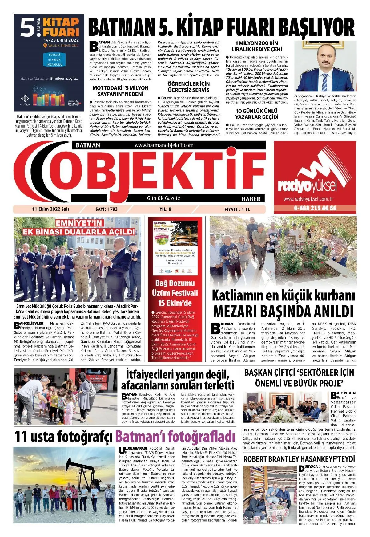 11.10.2022 tarihli sayı, 1. sayfa