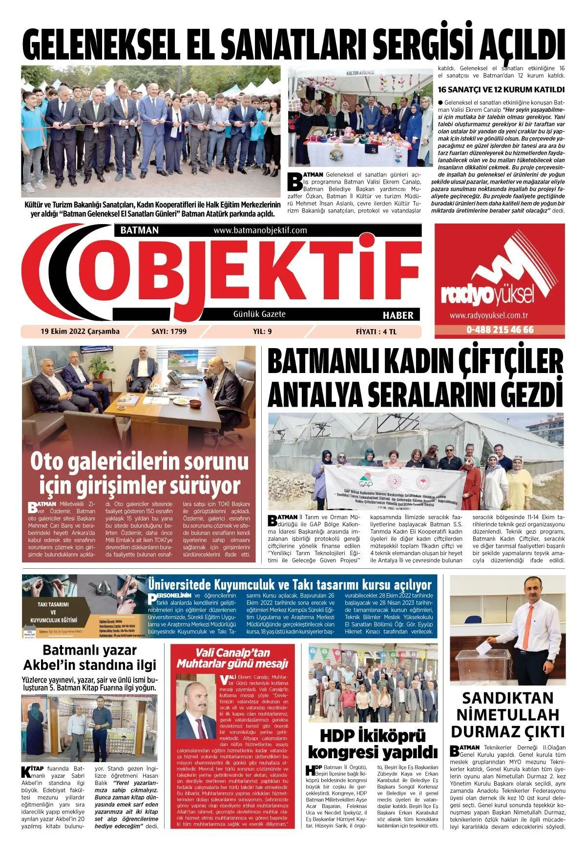 21.10.2022 tarihli sayı, 1. sayfa